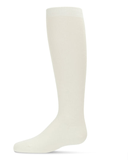Kids' Basic Soft Rayon from Bamboo Knee High Socks : Color: Winter White
