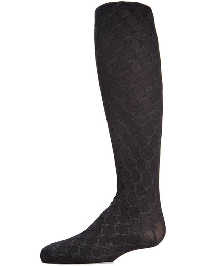 Girls' Unique Link Opaque Tights : Color: Black