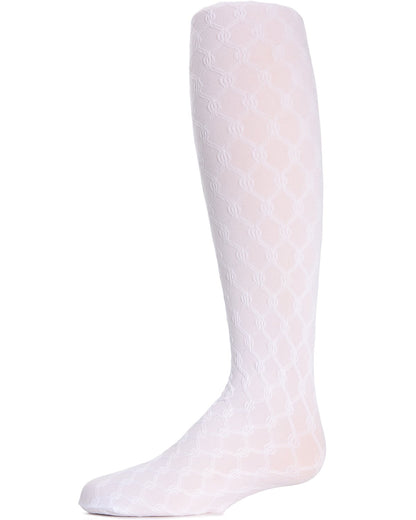 Girls' Unique Link Opaque Tights : Color: White