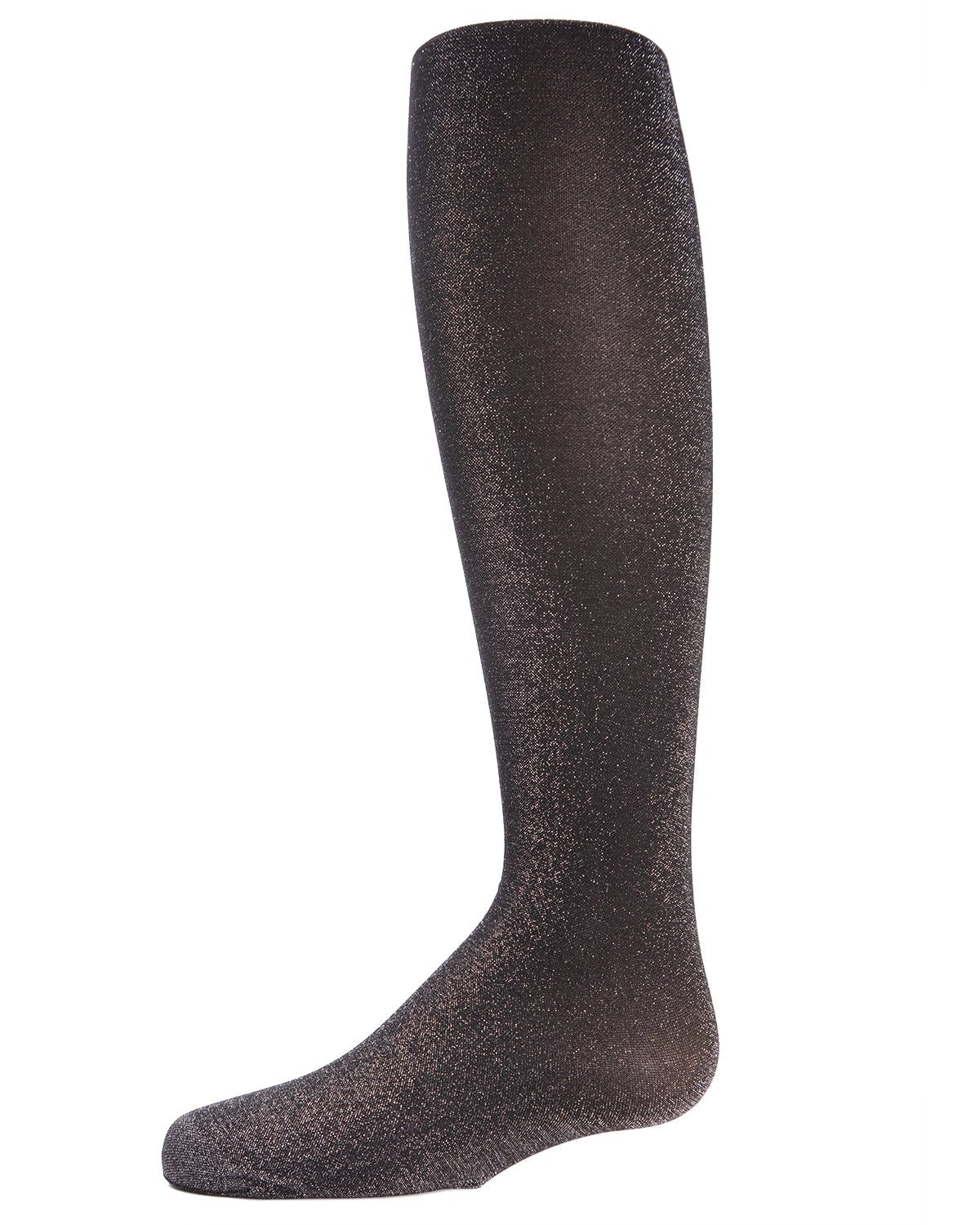 Girls' Shining Star Shimmer Tights : Color: Black