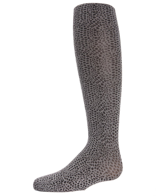 Girls' Leaping Leopard Opaque Nylon Tights : Color: Black