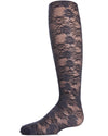Girls' Flower Bunches Sheer Tights : Color: Navy