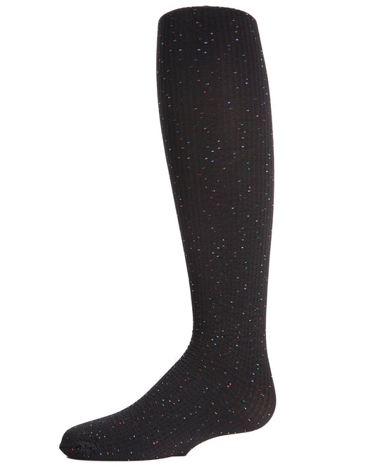 Girls' Color Splatter Opaque Nylon Tights : Color: Black