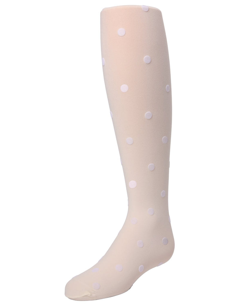 Girls' Dots for Tots Flocked Opaque Tights