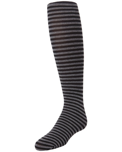 Rows on Rows Girls Striped Tights : Color: Black