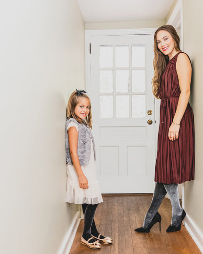 Liquid Metal Girl’s Shimmer Tights : Color: Black Multi