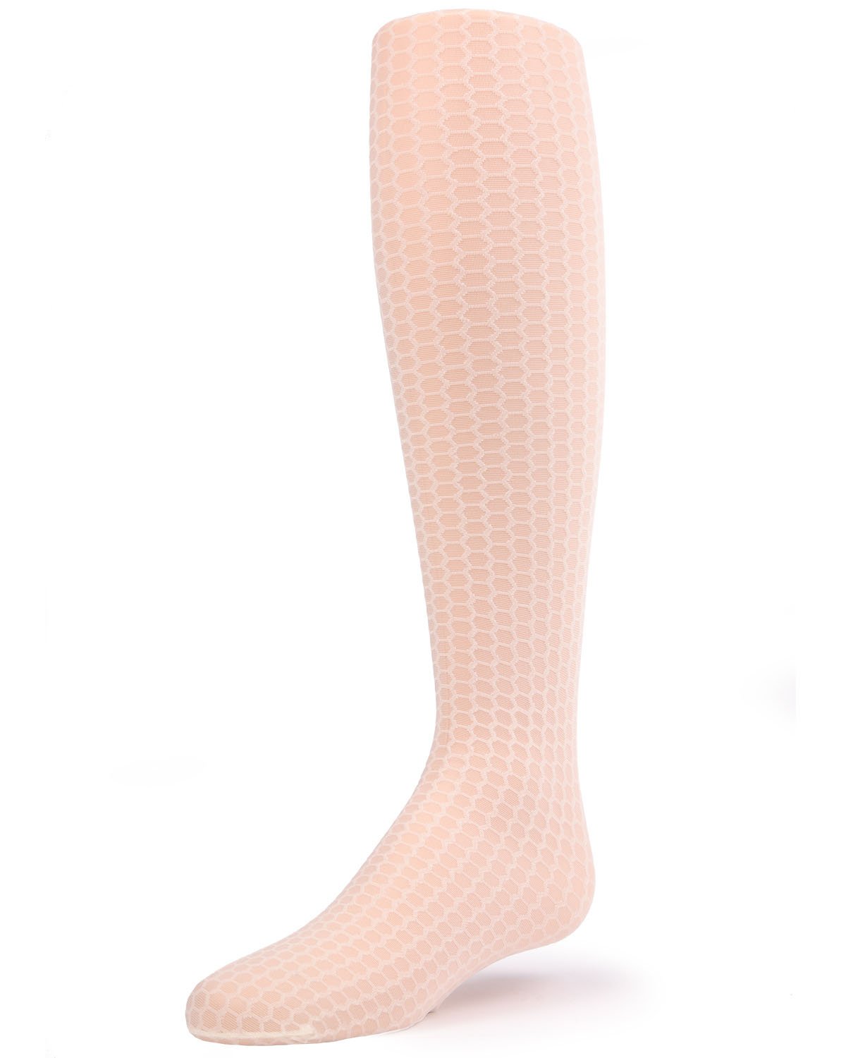 Girls' Honeycomb Knit Sheer Nylon Tights : Color: Cream