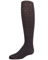 Girls' Sheer Geo Art Deco-Inspired Tights : Color: Black