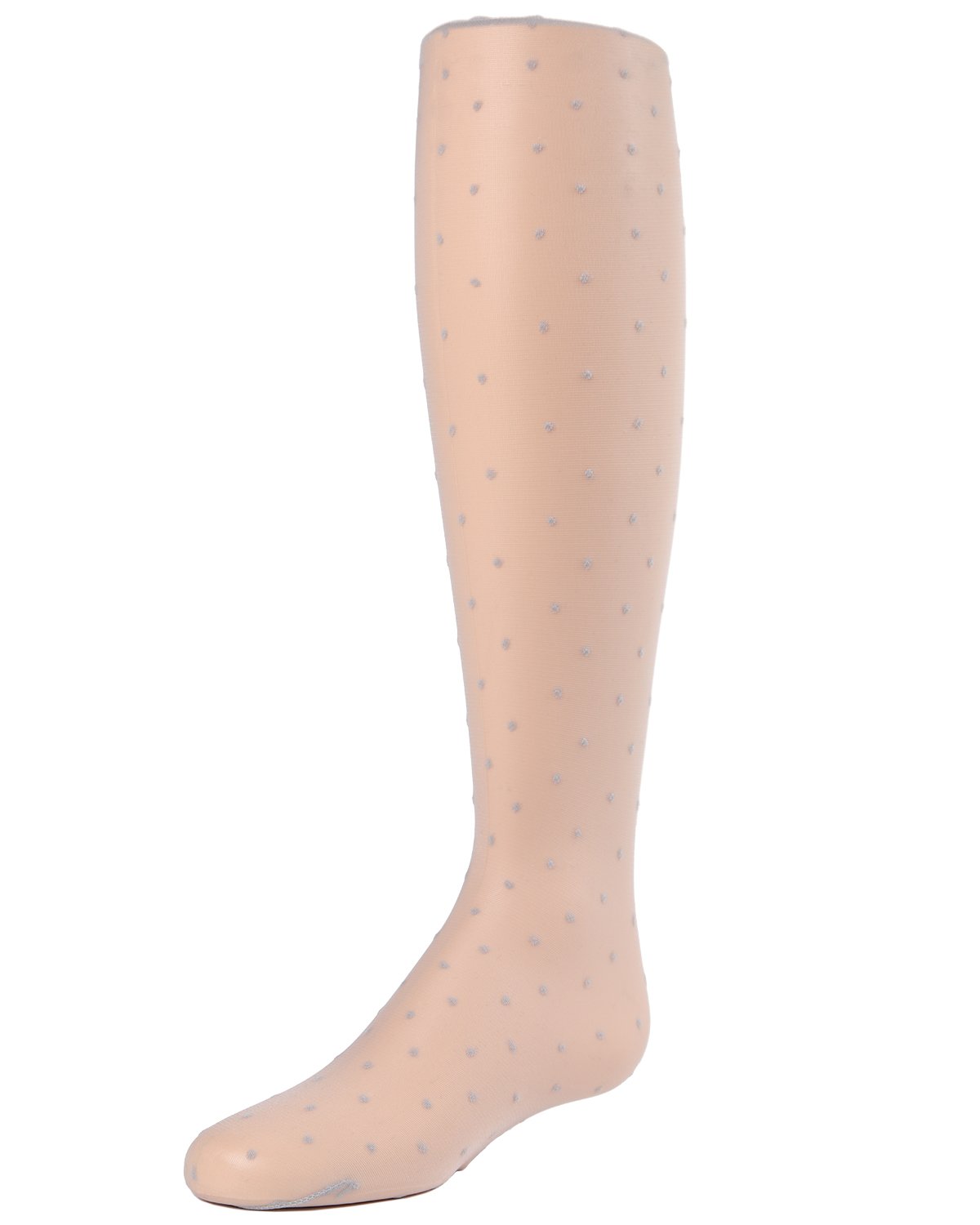 Girls' Sweet Mini Dots Sheer Tights : Color: Silver