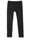 Girls' Lovely Lace Comfort Stretch Leggings : Color: Black