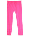 Girls' Lovely Lace Comfort Stretch Leggings : Color: Knockout Pink