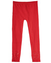 Girls' Lovely Lace Comfort Stretch Leggings : Color: Red