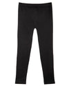 Girls' Front Seam Cotton Blend Leggings : Color: Black