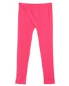 Girls' Front Seam Cotton Blend Leggings : Color: Pink