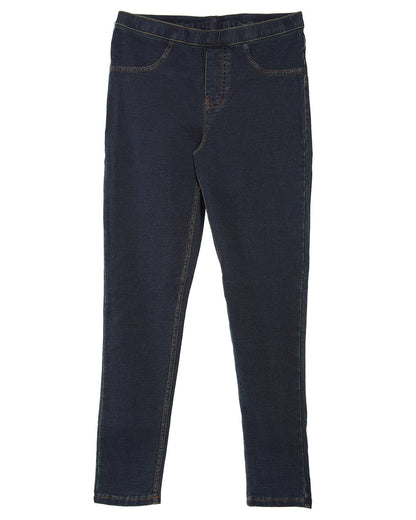 Girls' Pull-On Cotton Blend Denim Leggings : Color: Blue Denim