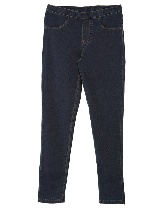 Girls' Pull-On Cotton Blend Denim Leggings : Color: Blue Denim
