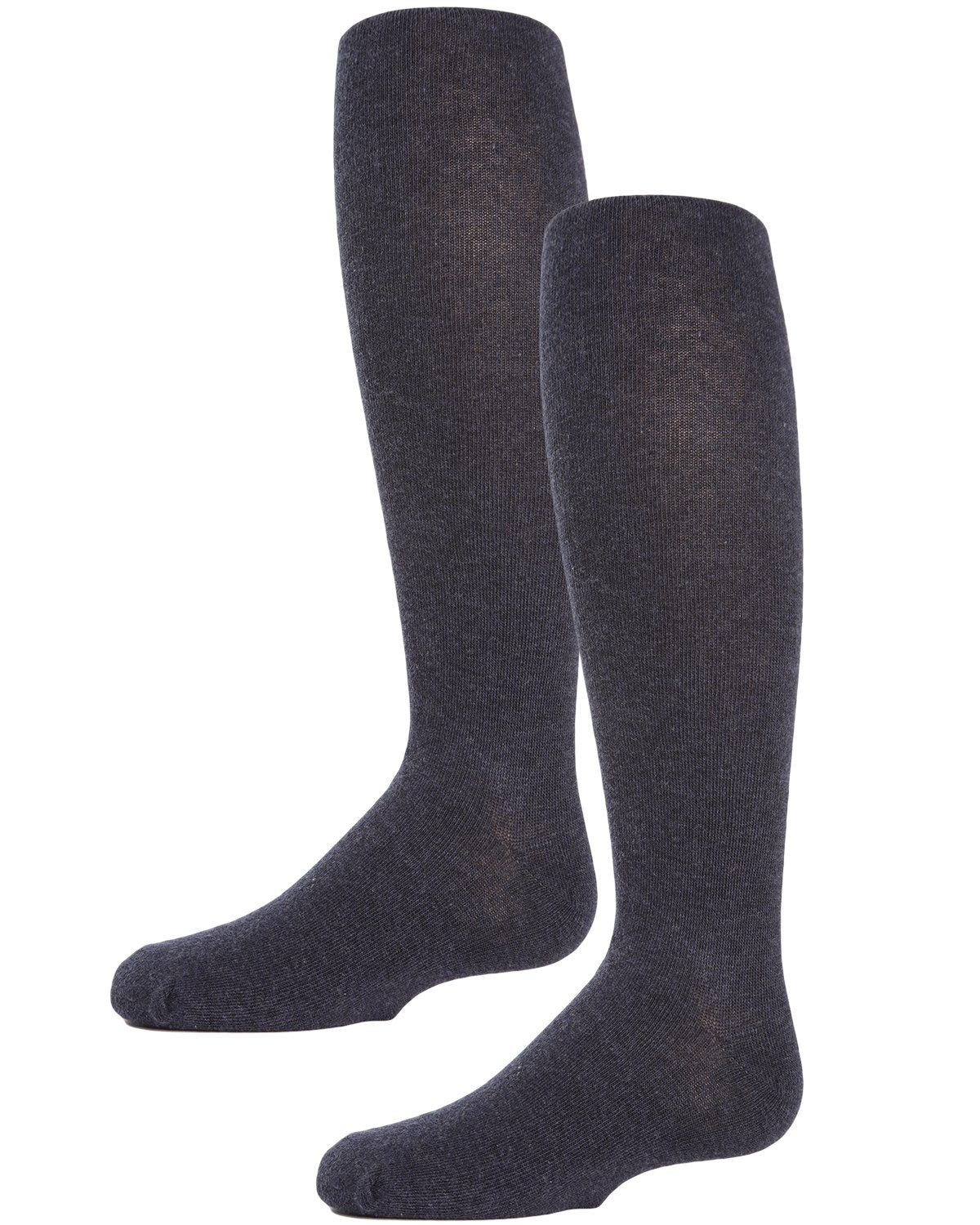 Girls' 2 Pair Pack Essentials Cotton Tights : Color: Denim