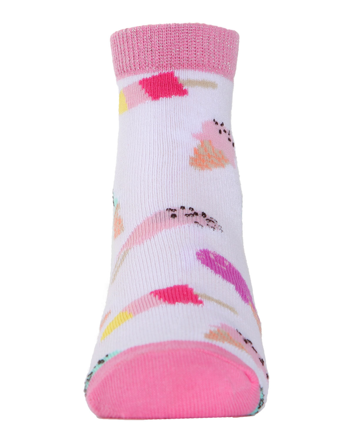Ice Cream Girls Cotton Blend Ankle Socks 3-Pack : Color: Assorted
