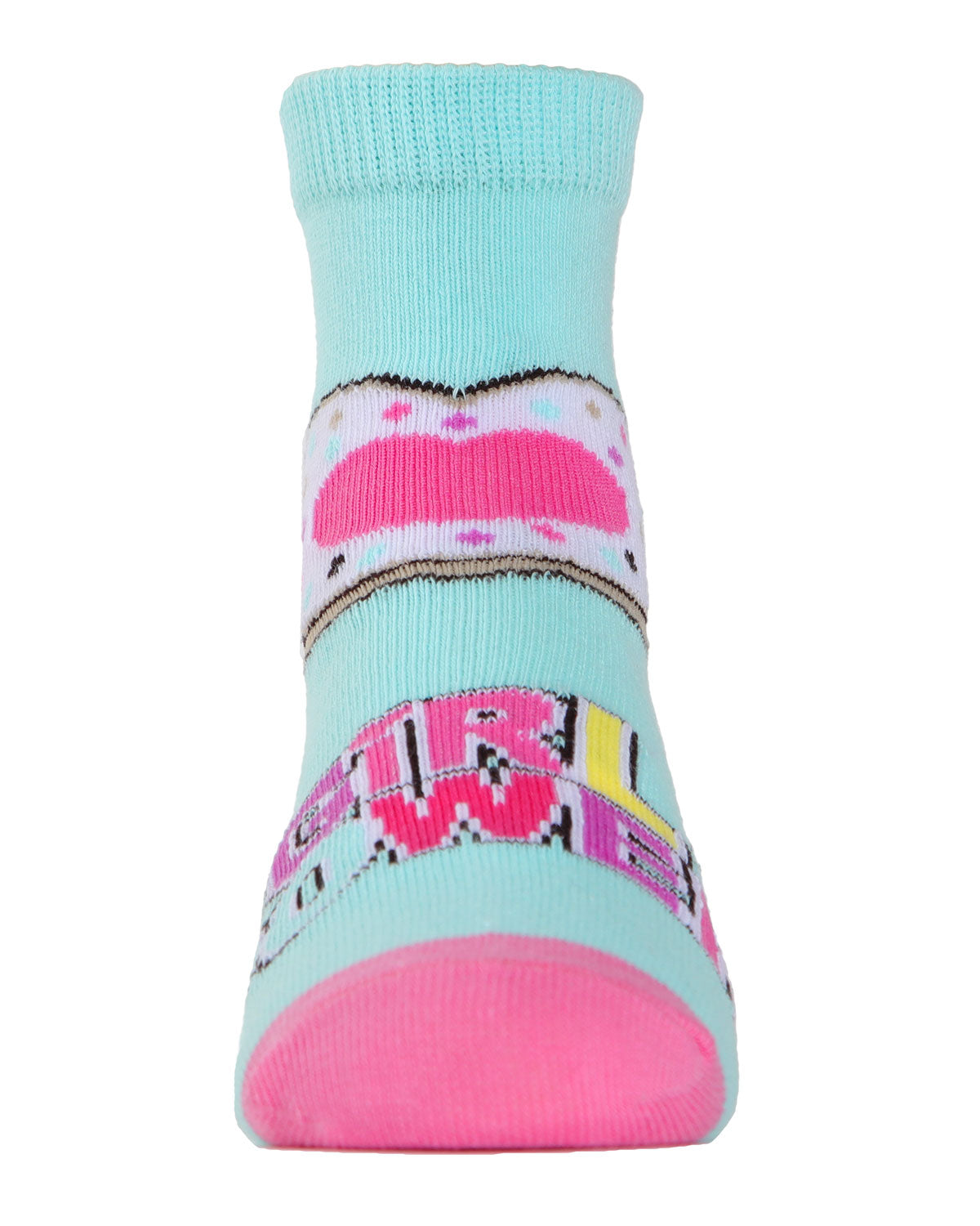 Ice Cream Girls Cotton Blend Ankle Socks 3-Pack : Color: Assorted