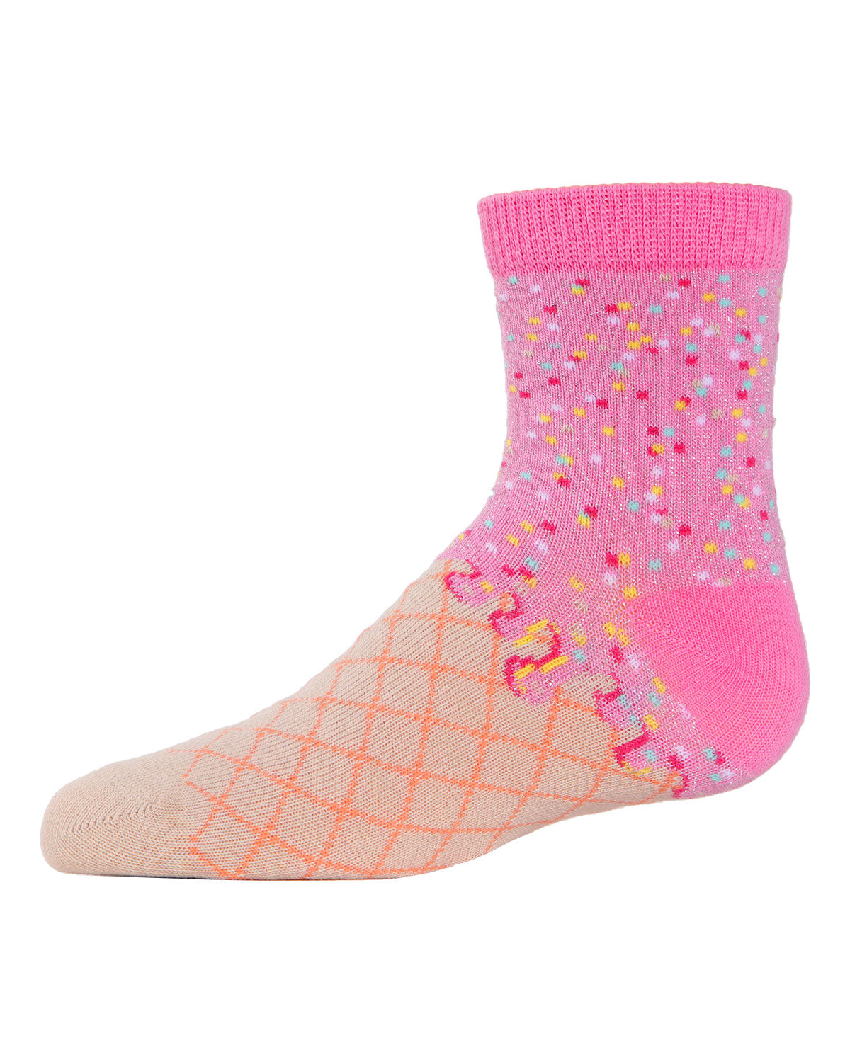 Ice Cream Girls Cotton Blend Ankle Socks 3-Pack : Color: Assorted