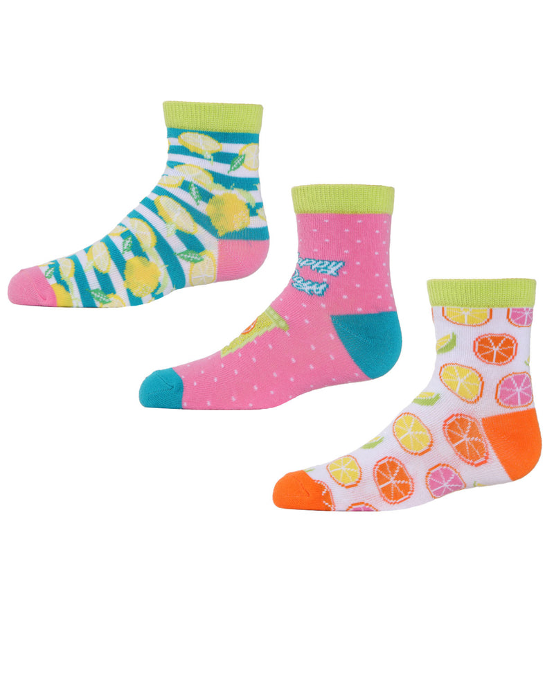 MeMoi Lemons Ankle Socks 3-Pack