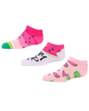 Watermelon No Show Cotton Blend Socks 3-Pack : Color: Assorted