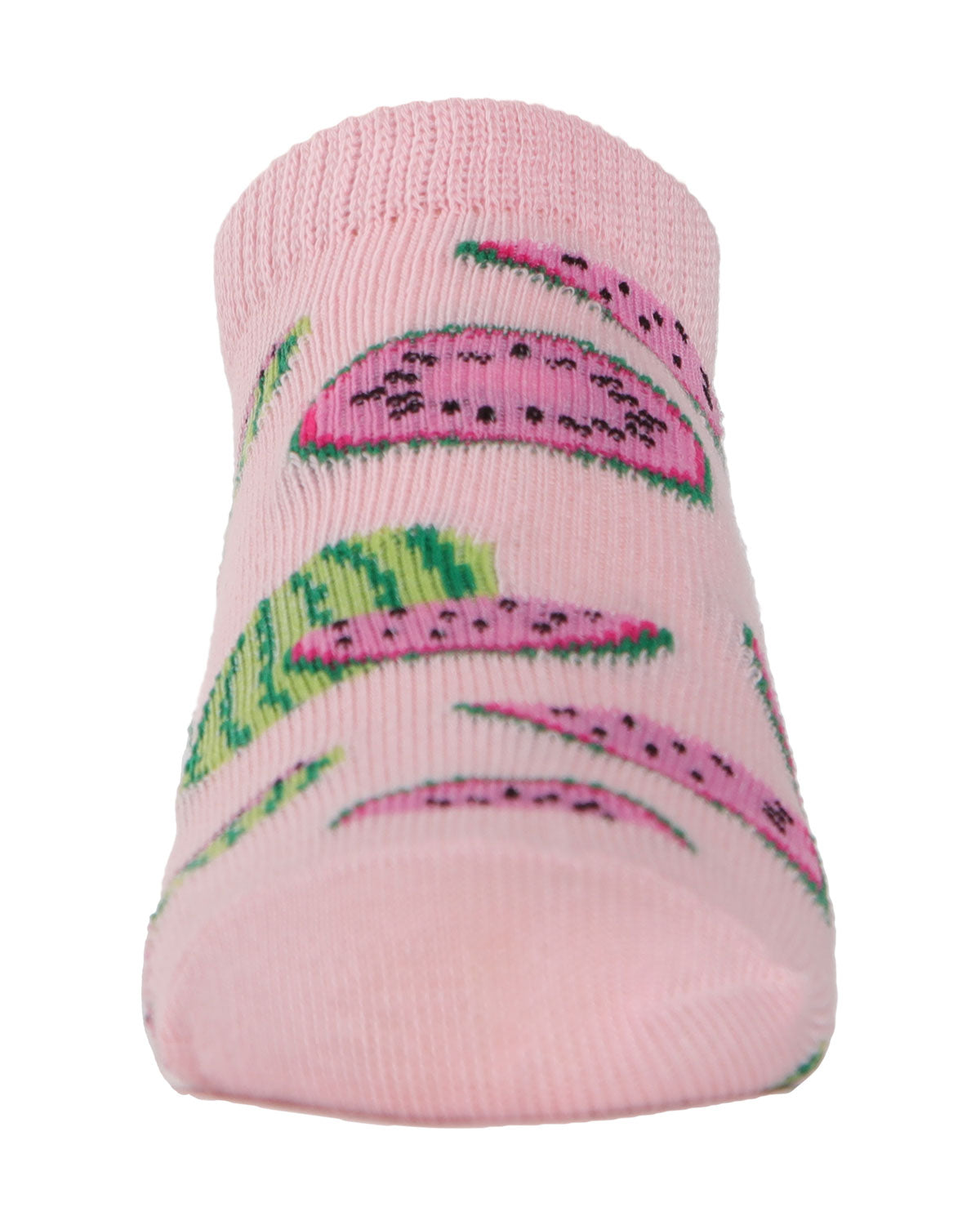 Watermelon No Show Cotton Blend Socks 3-Pack : Color: Assorted