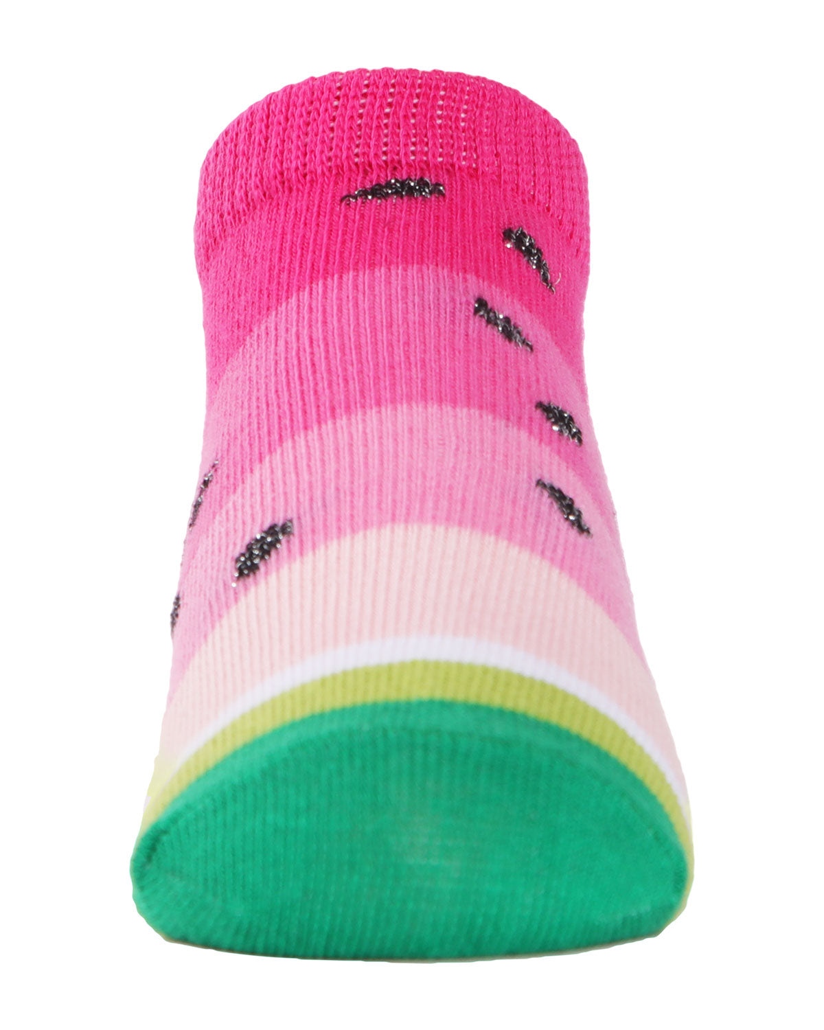 Watermelon No Show Cotton Blend Socks 3-Pack : Color: Assorted