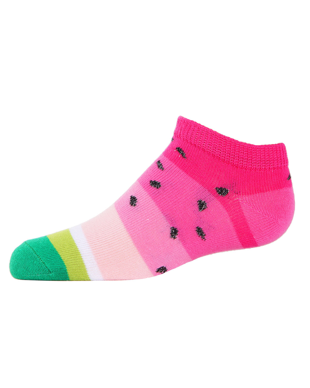 Watermelon No Show Cotton Blend Socks 3-Pack : Color: Assorted
