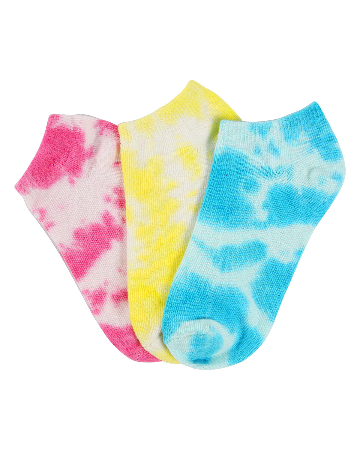 Tie-Dye Low-Cut Cotton Blend Girls Socks : Color: Assorted