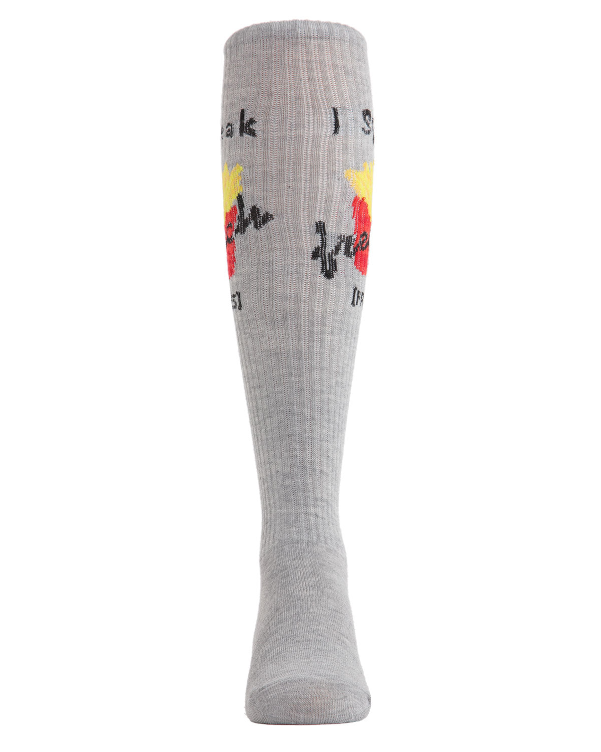 Girls' 2 Pair Pack I Speak French Fries Knee High Socks : Color: Assorted