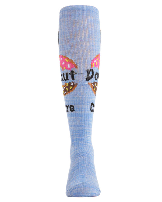 I Donut Care Knee High Sock 2 Pack : Color: Assorted