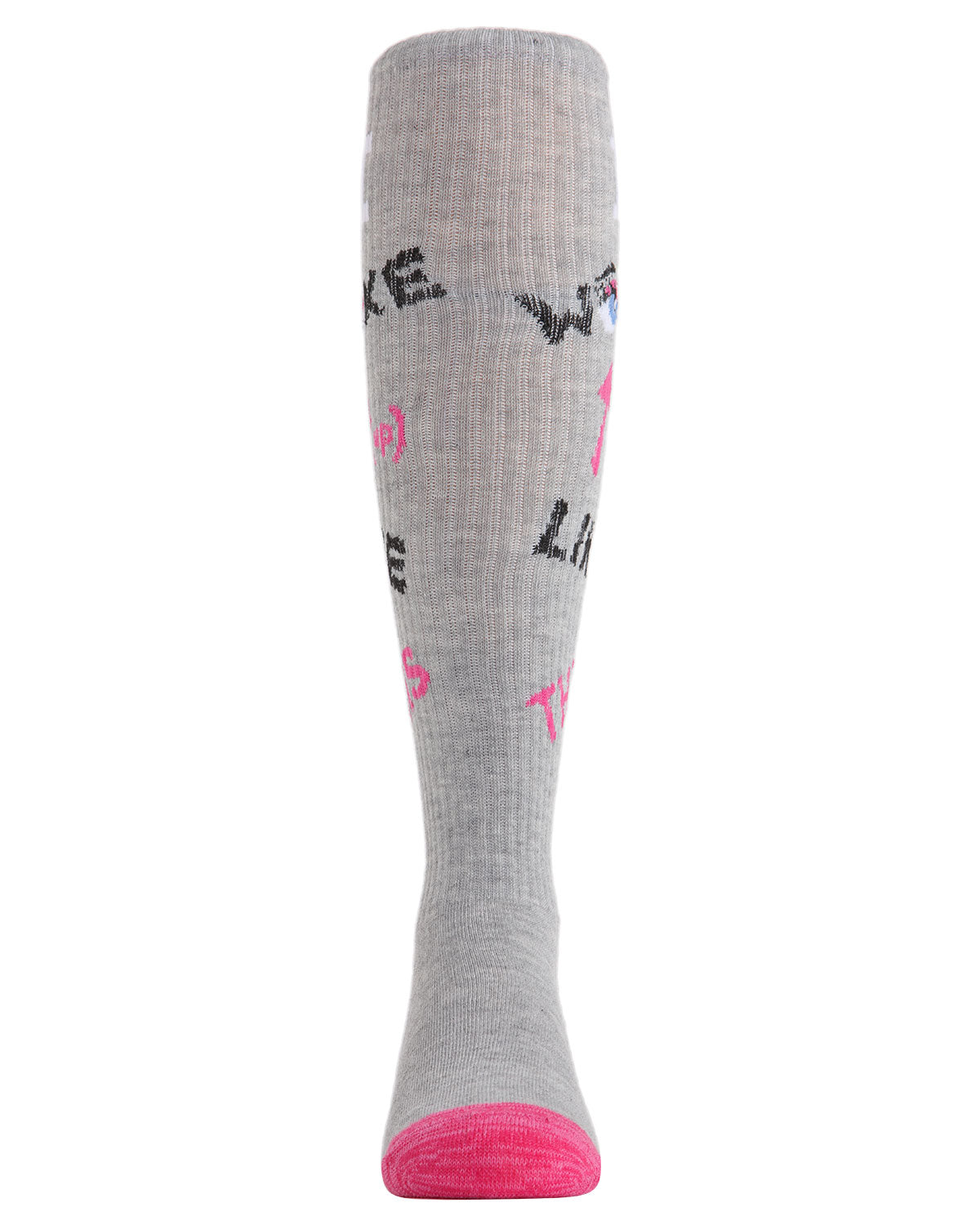 Girls' 2 Pair Pack I woke up like this Knee High Socks : Color: Assorted