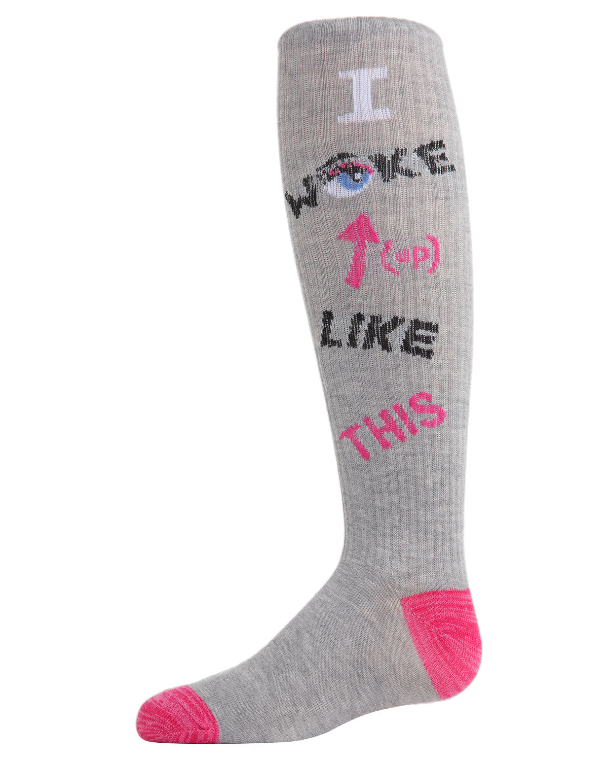 Girls' 2 Pair Pack I woke up like this Knee High Socks : Color: Assorted