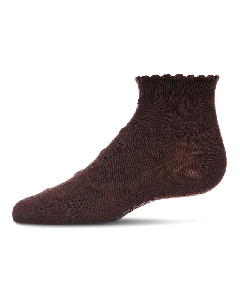 Cotton Blend Swiss Dot Anklet Socks