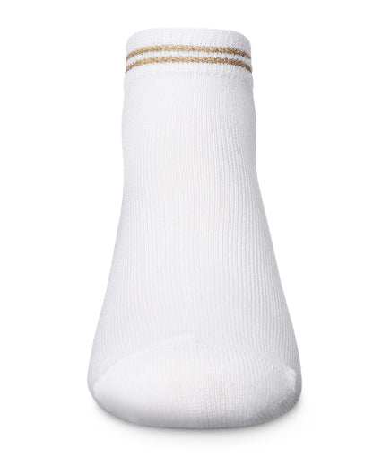 Zag Lurex Cotton Blend Anklet Sock : Color: Gold