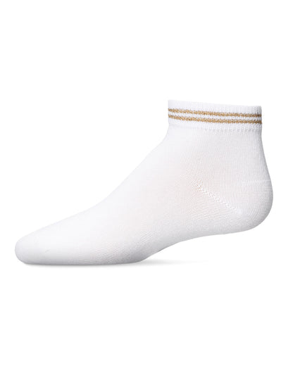 Zag Lurex Cotton Blend Anklet Sock : Color: Gold