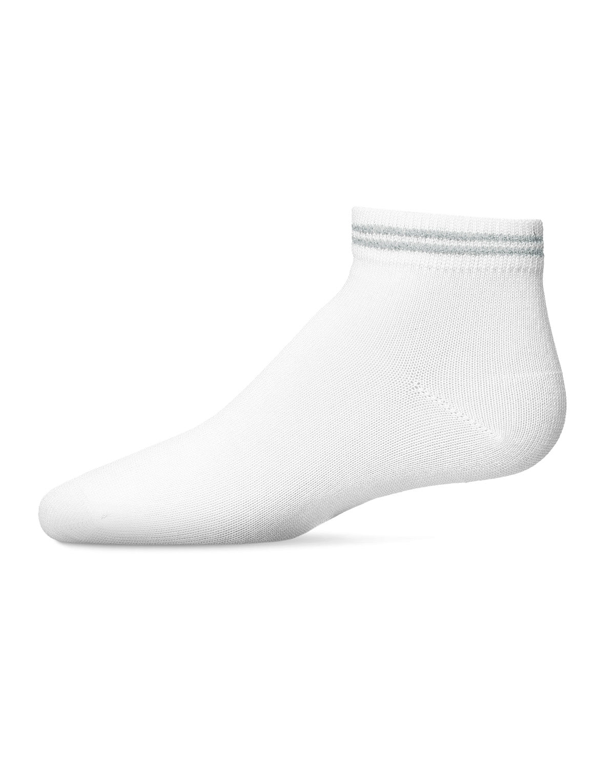 Zag Lurex Cotton Blend Anklet Sock : Color: Silver