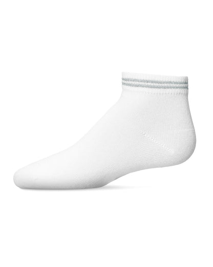 Zag Lurex Cotton Blend Anklet Sock : Color: Silver