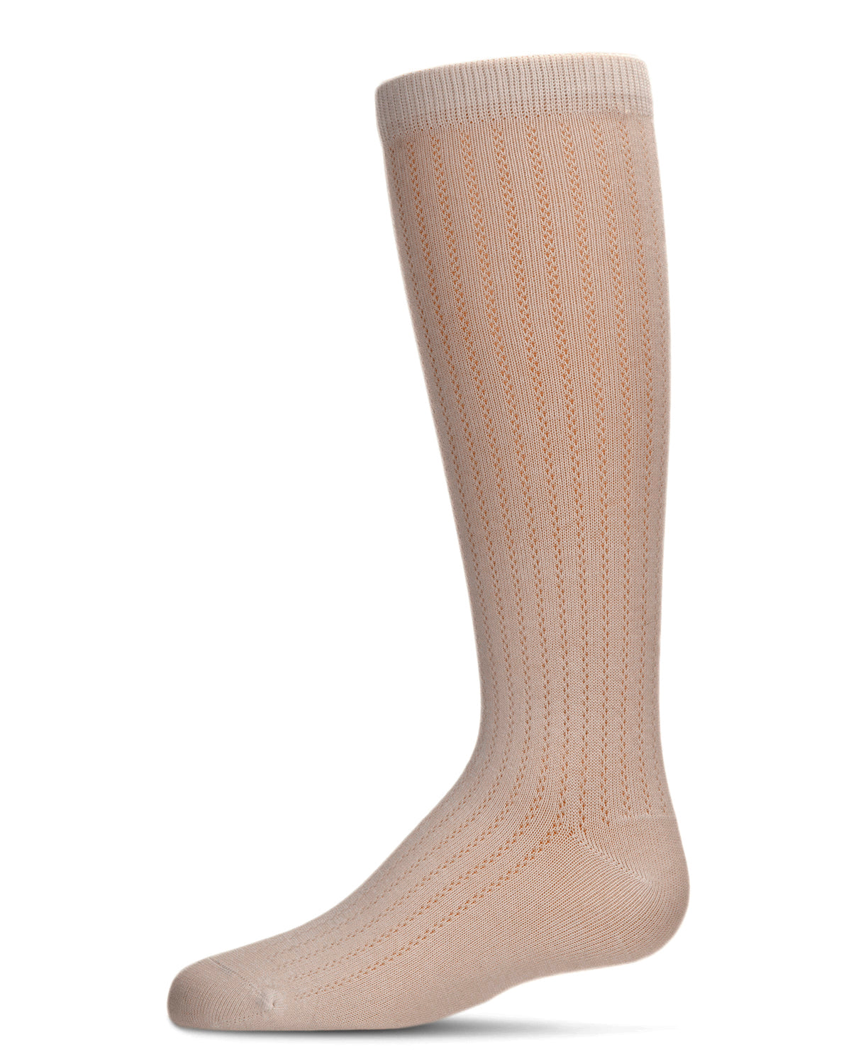 Girls' Chain Stitch Knee High Socks : Color: Blush