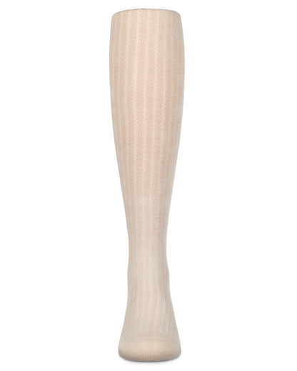 Girls' Chain Cotton Blend Tights : Color: Latte