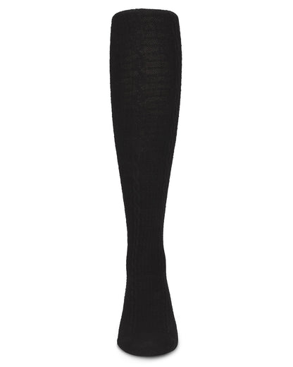 Girls' Pique Chain Pima Cotton Tights : Color: Black