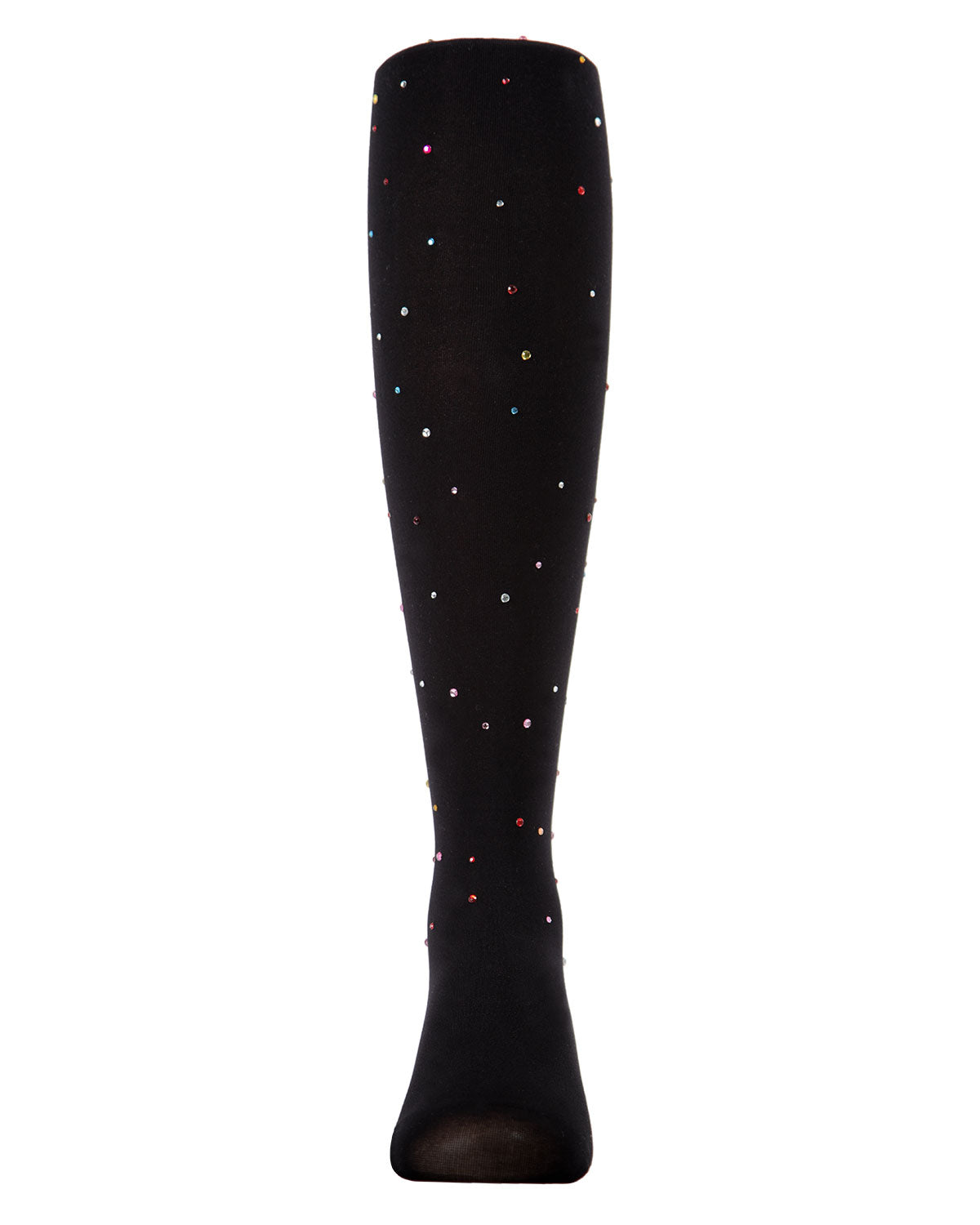 Girls' Multicolor Gemstone Opaque Nylon Tights : Color: Black