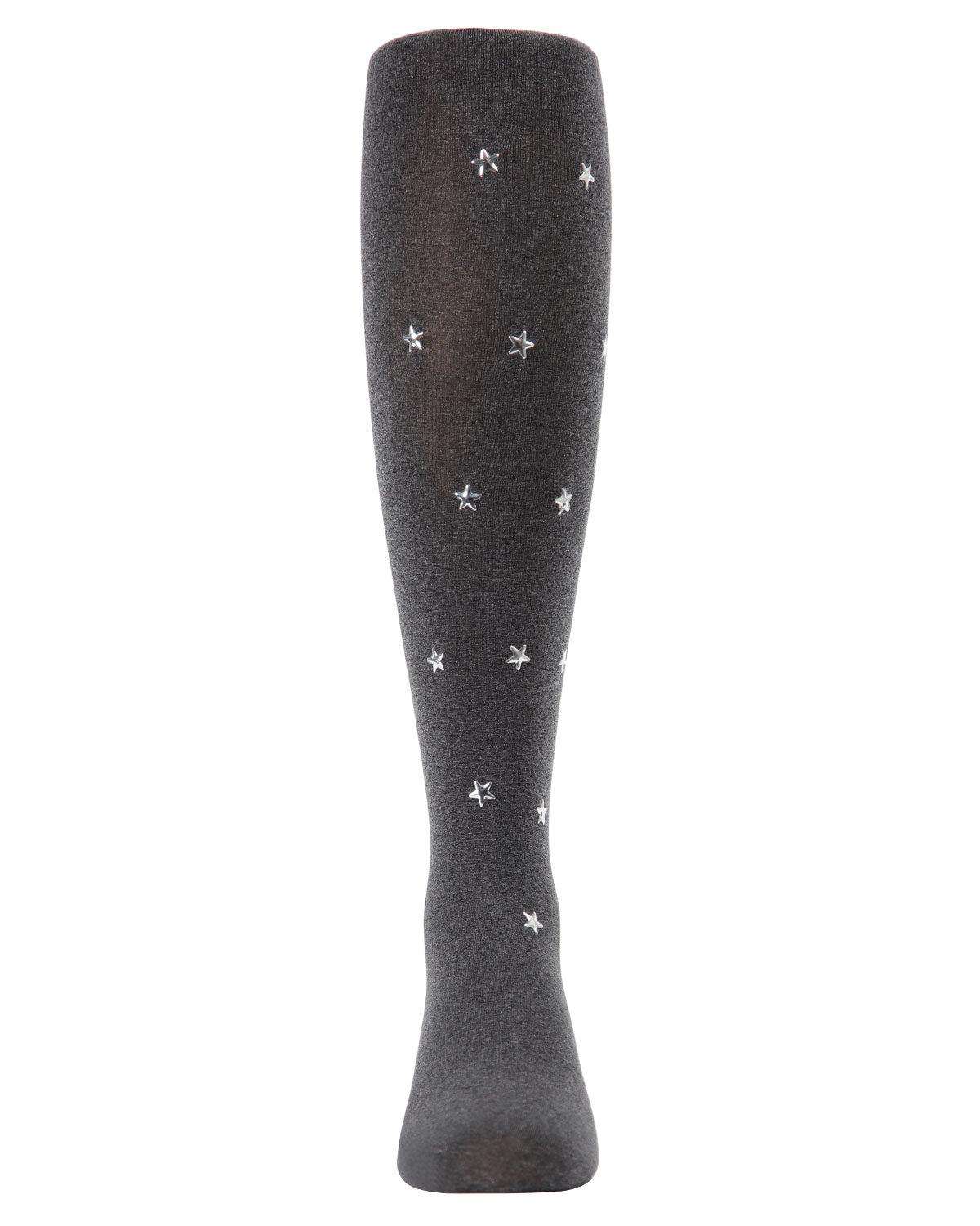 Shimmering Star-Gazer Opaque Girls Tights : Color: Heather Gray