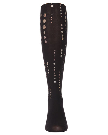 Retro Halftone Polka Dot Tights : Color: Black