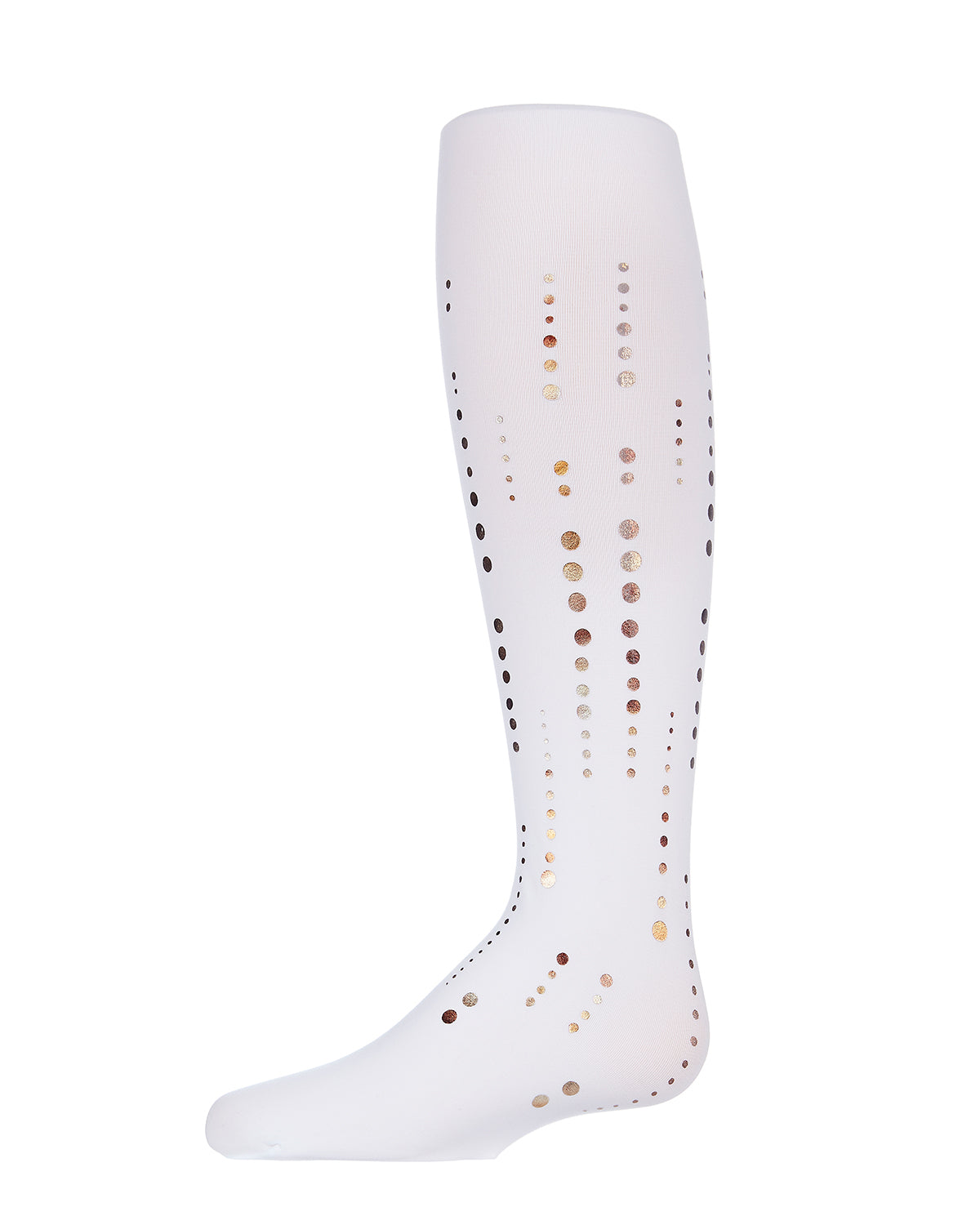 Retro Halftone Polka Dot Tights : Color: White