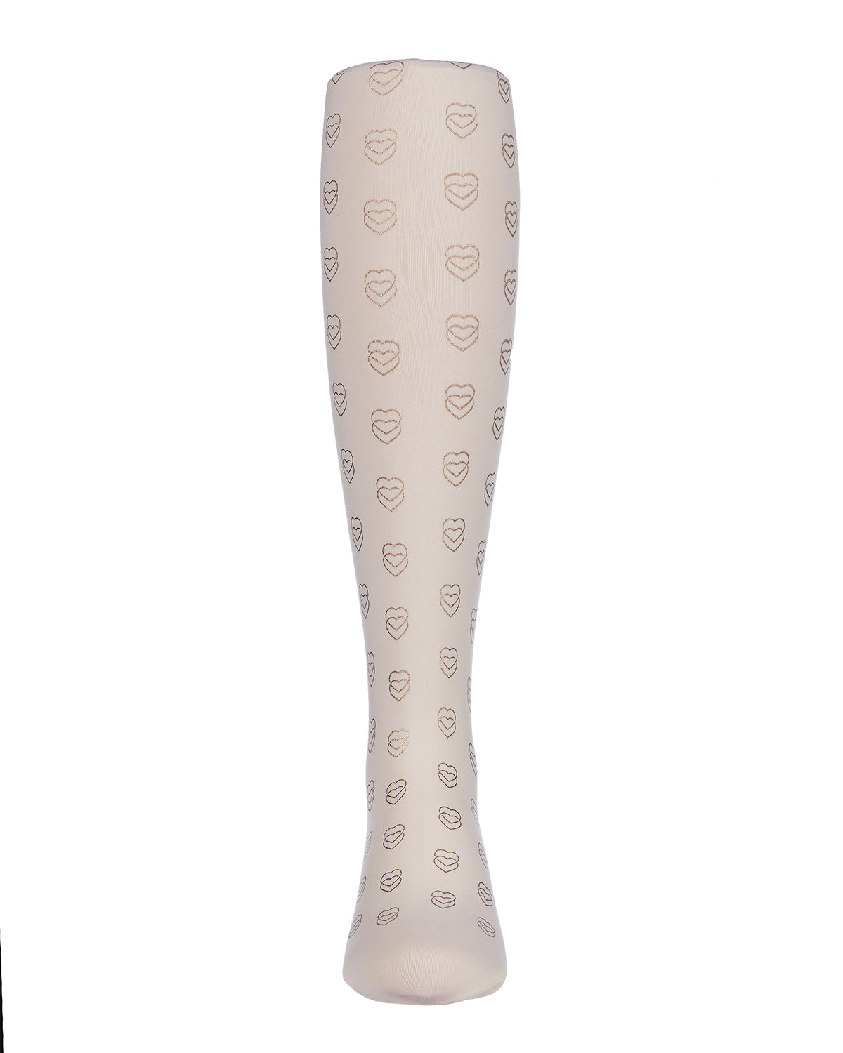 Feet Your Heart Out Printed Girls Tights : Color: Winter White