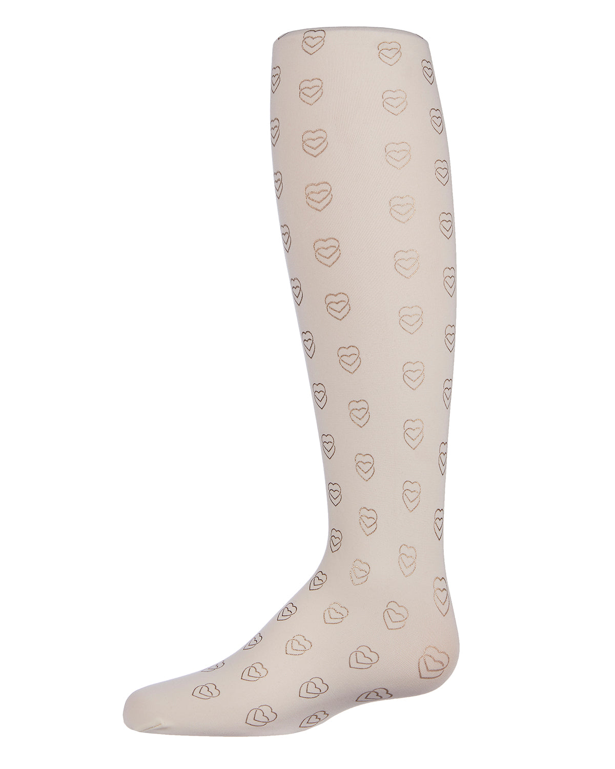 Feet Your Heart Out Printed Girls Tights : Color: Winter White