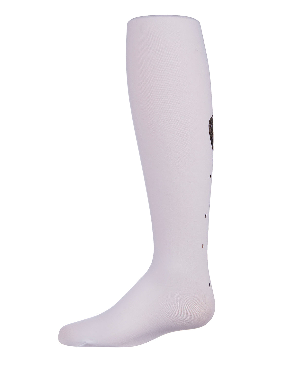 Strawberry Feet Forever Printed Girls Opaque Tights : Color: White