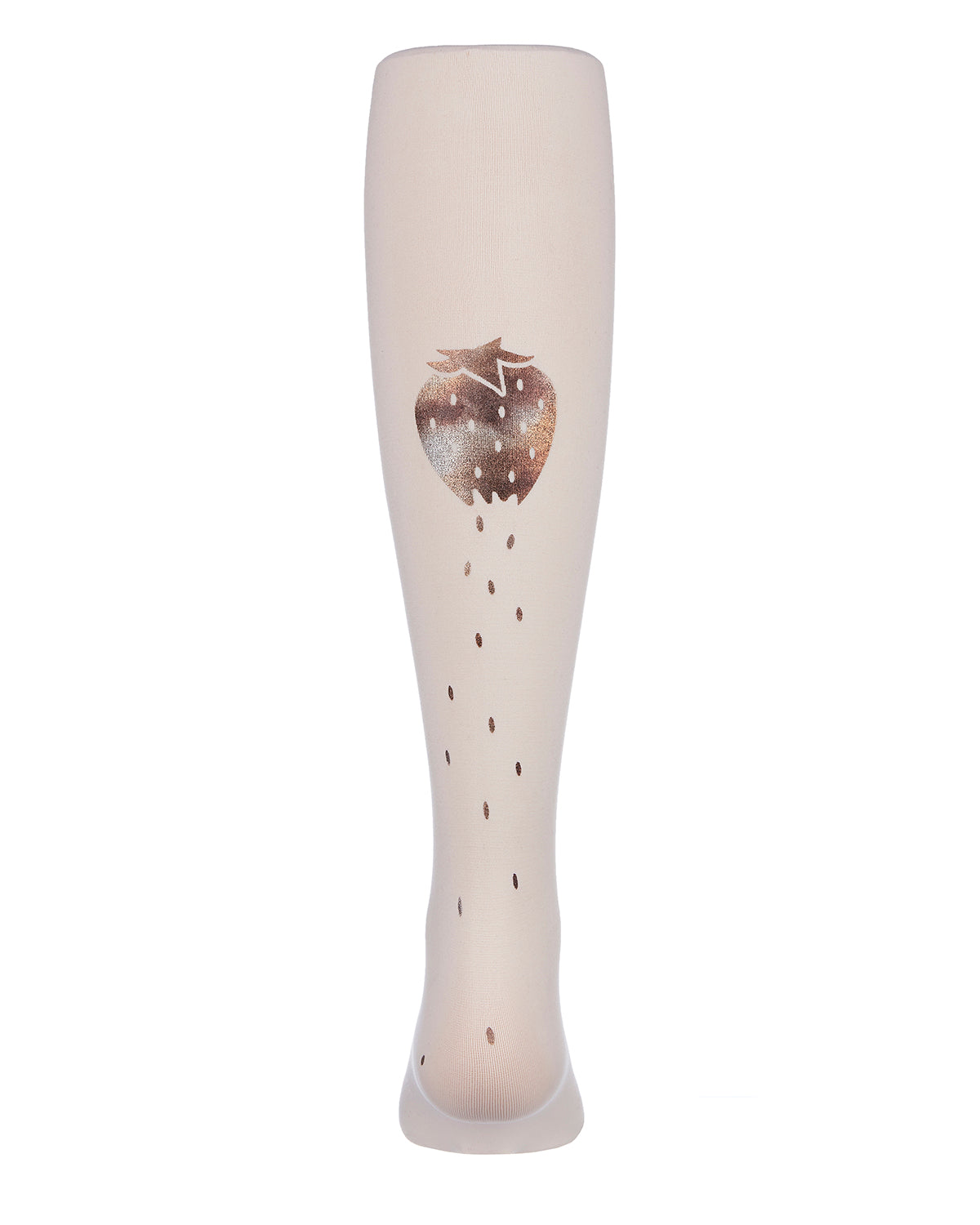 Strawberry Feet Forever Printed Girls Opaque Tights : Color: Winter White
